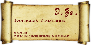 Dvoracsek Zsuzsanna névjegykártya