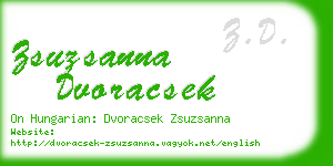 zsuzsanna dvoracsek business card